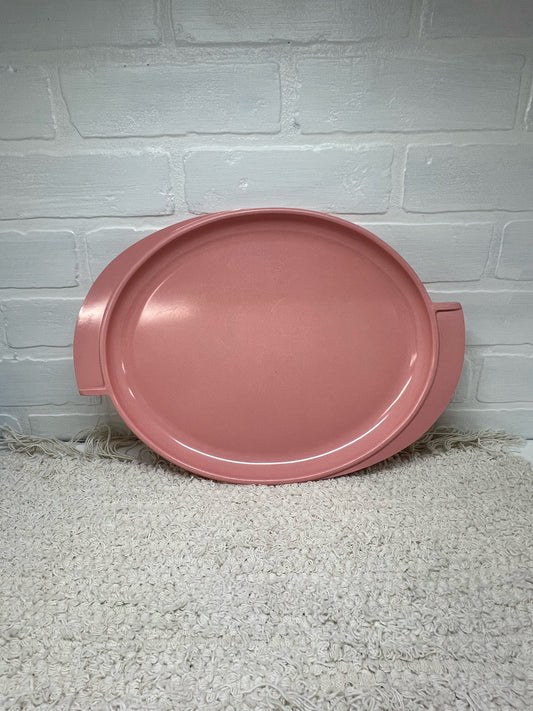 Boonton 1950's melamine pink 'winged' platter