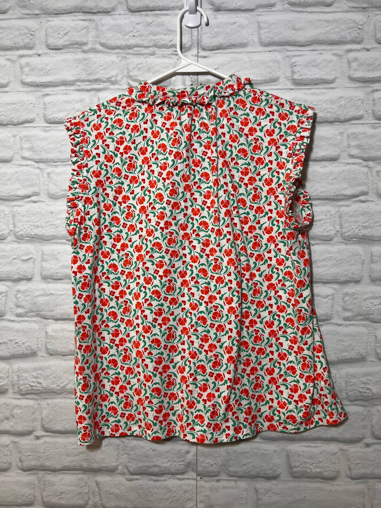 Size 10 Boden Cotton Knit Floral Blouse
