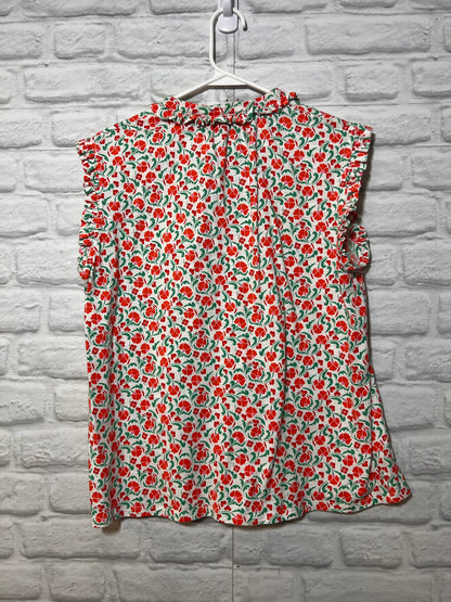 Size 10 Boden Cotton Knit Floral Blouse