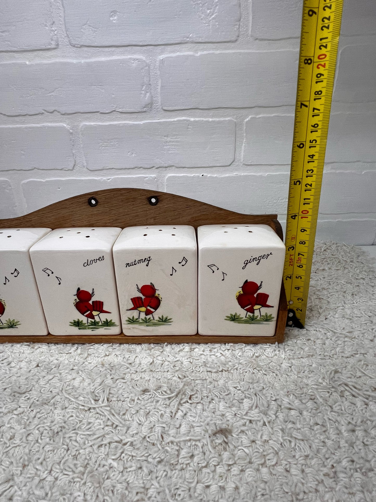 Ucagco Spice Jar Set - Singing Red Bird - Hard to Find