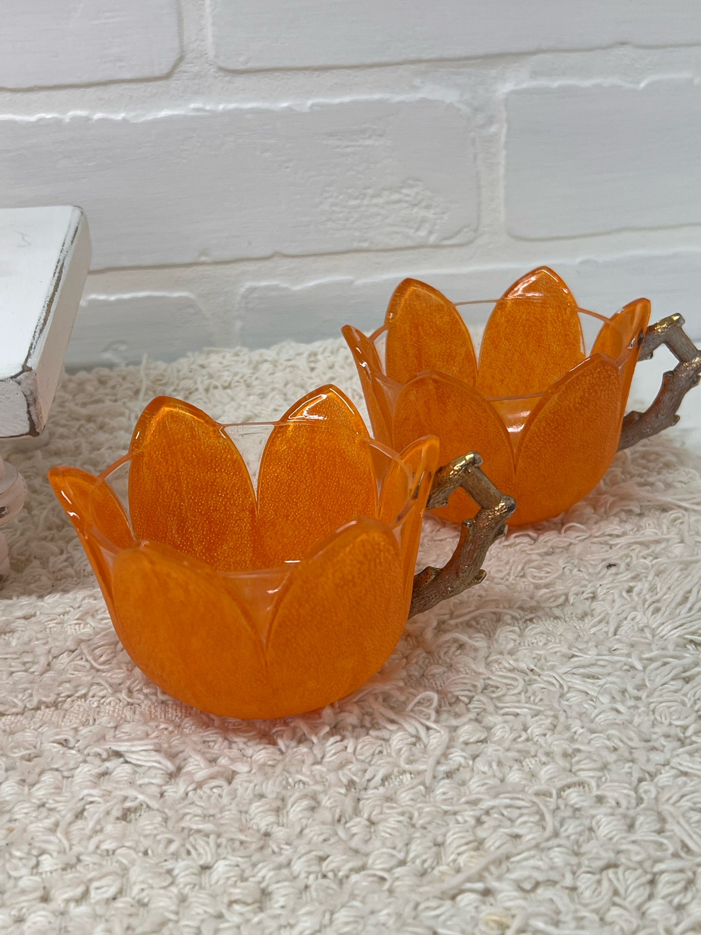 Antique 1906 Westmoreland Orange Peel Punch Cup Set (6)