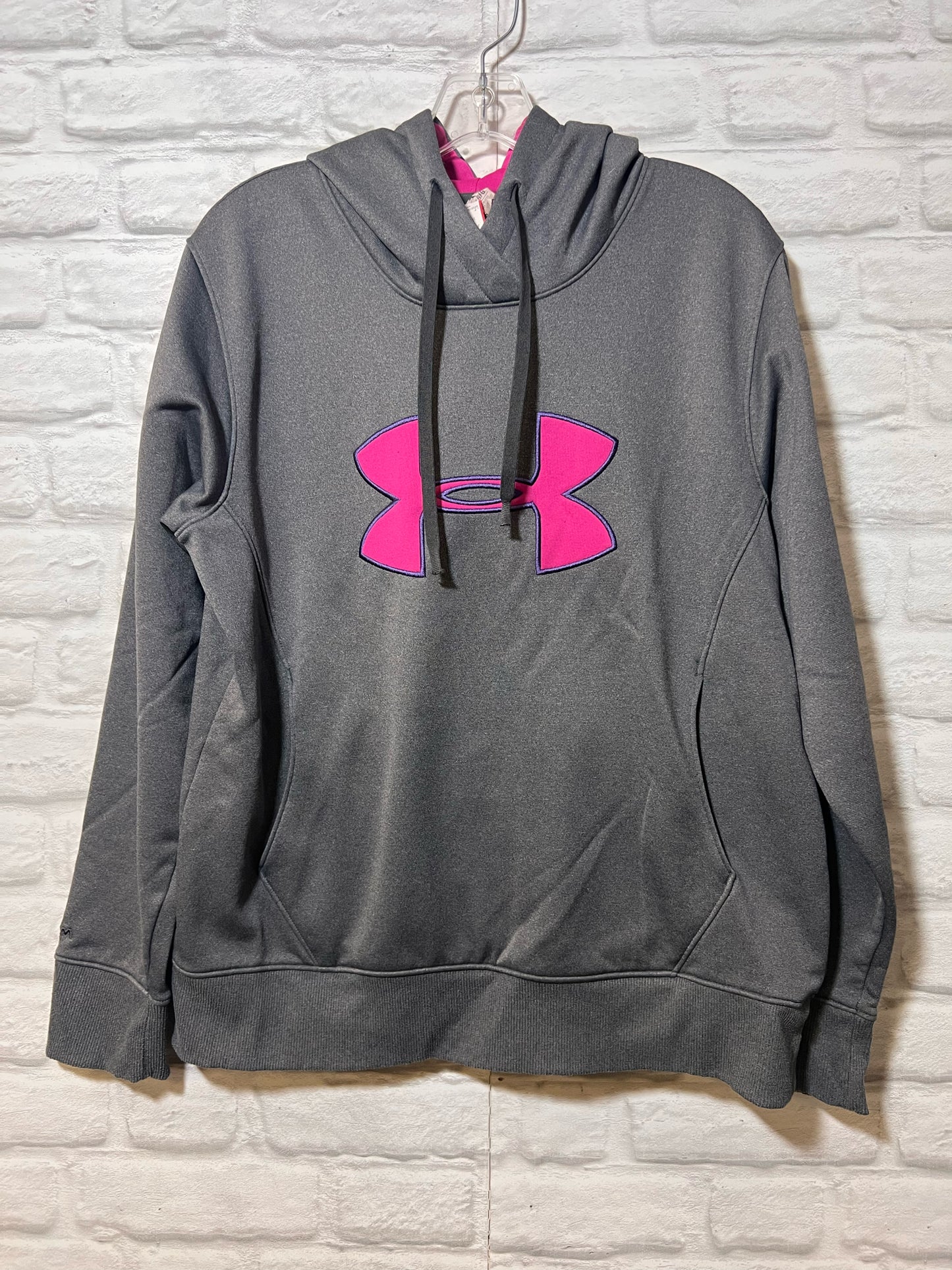 Size L Under Armour Cold Gear Gray/Pink  Hoodie