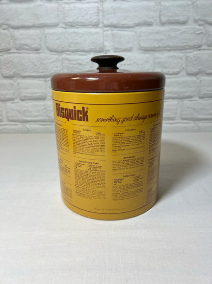 Ransburg brand 1970's Bisquick advertising canister