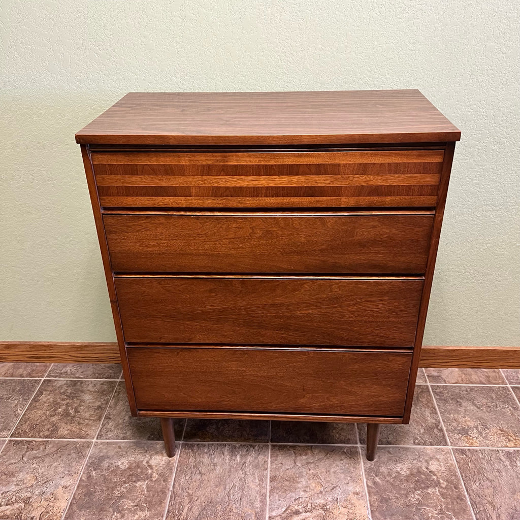 MCM Tall Dark Wood Dresser