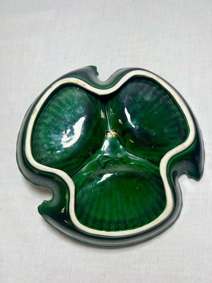 Inarco divided relish tray in Christmas pattern