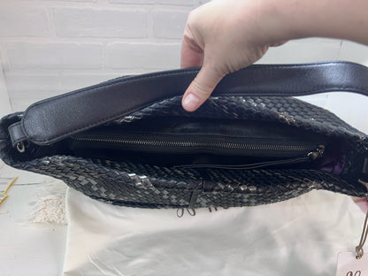 NWT Hobo Harley Hobo Bag in Black & Metallic Woven Leather