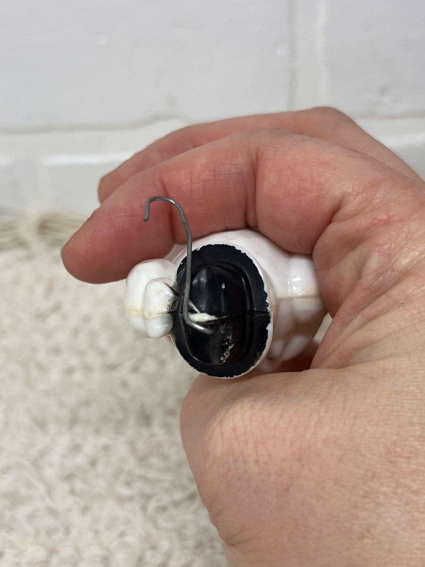 Rosbro Mid-Century Plastic Snowman Ornament