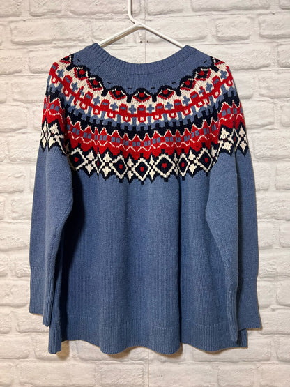Size 2X Chaps Fair Isle Knit Cotton Sweater