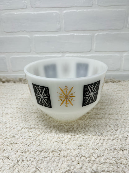 Federal Glass atomic MCM snowflake pattern 1.5 quart bowl