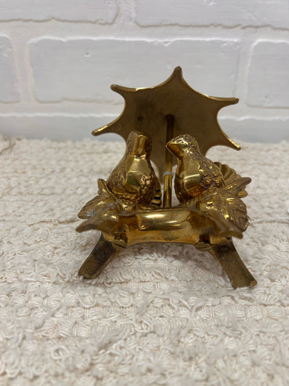 Brass Lovebirds Figurine