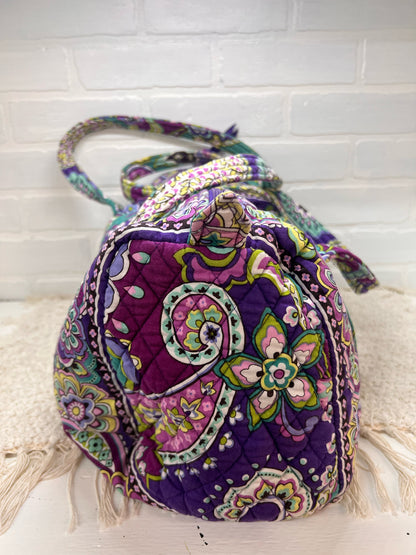 Vera Bradley Heather Purple Paisley Quilted Duffle
