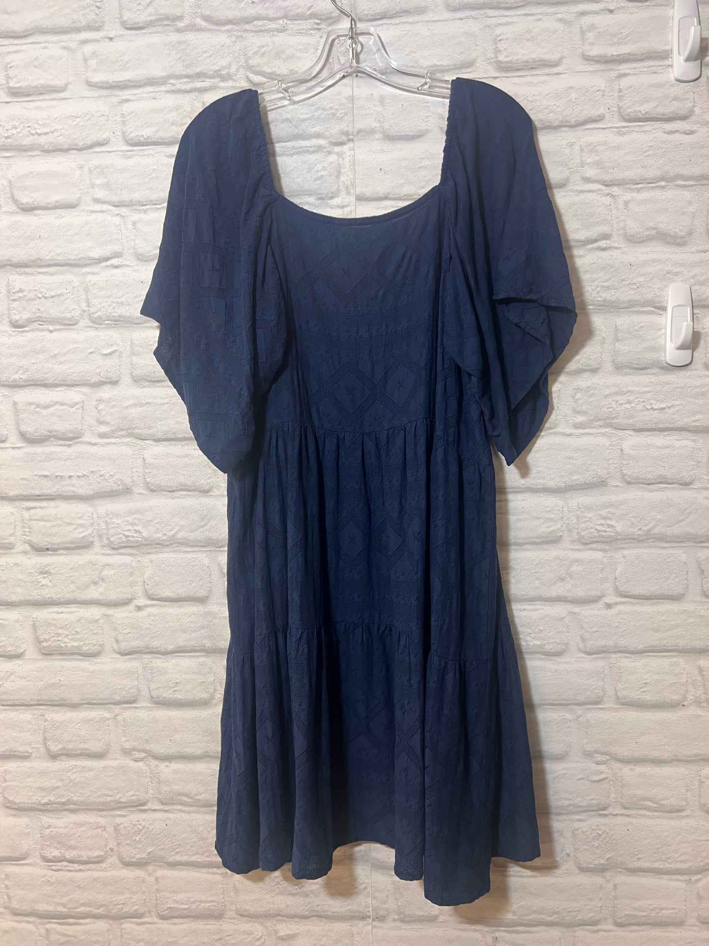 Size M Wrangler Retro navy blue boho short dress