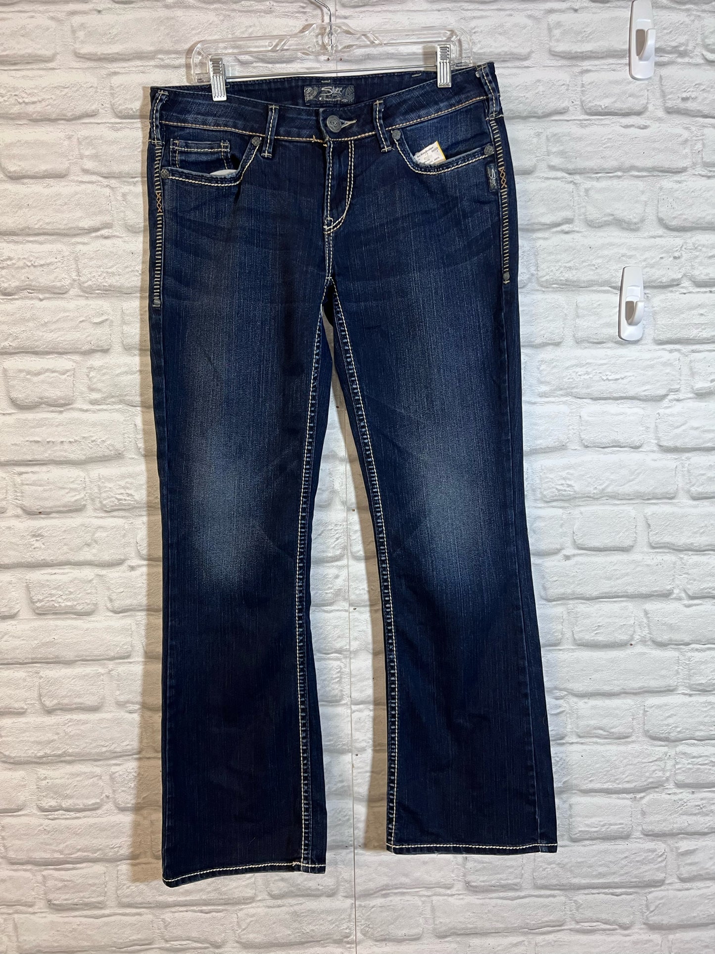 Silver Jeans Co. Size 32 Waist Jeans Dark waish Low Rise Aiko Boot Cut