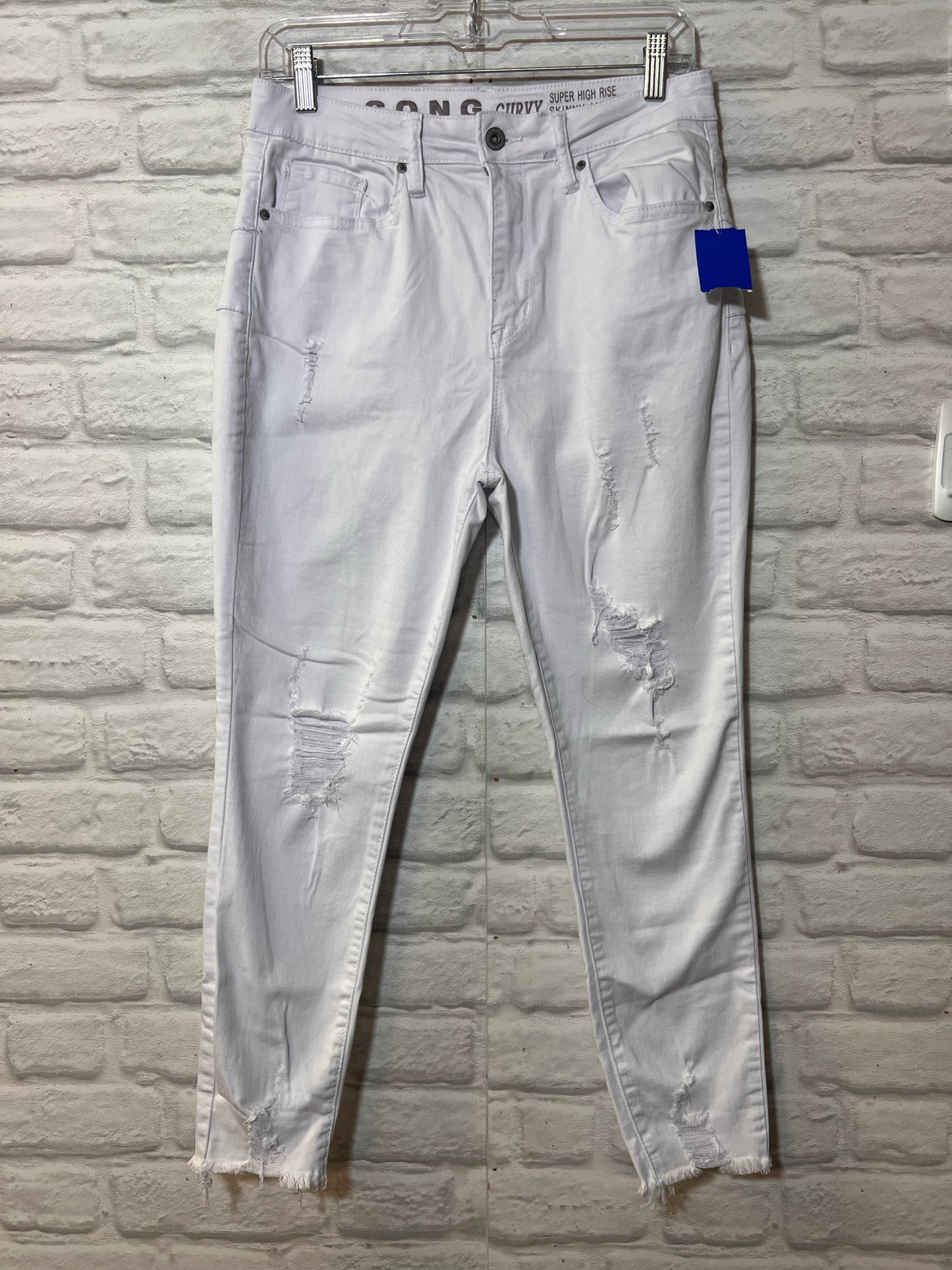 White Distressed S.O.N.G. Skinny Jeans