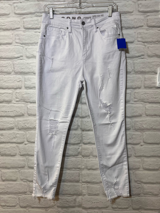 White Distressed S.O.N.G. Skinny Jeans