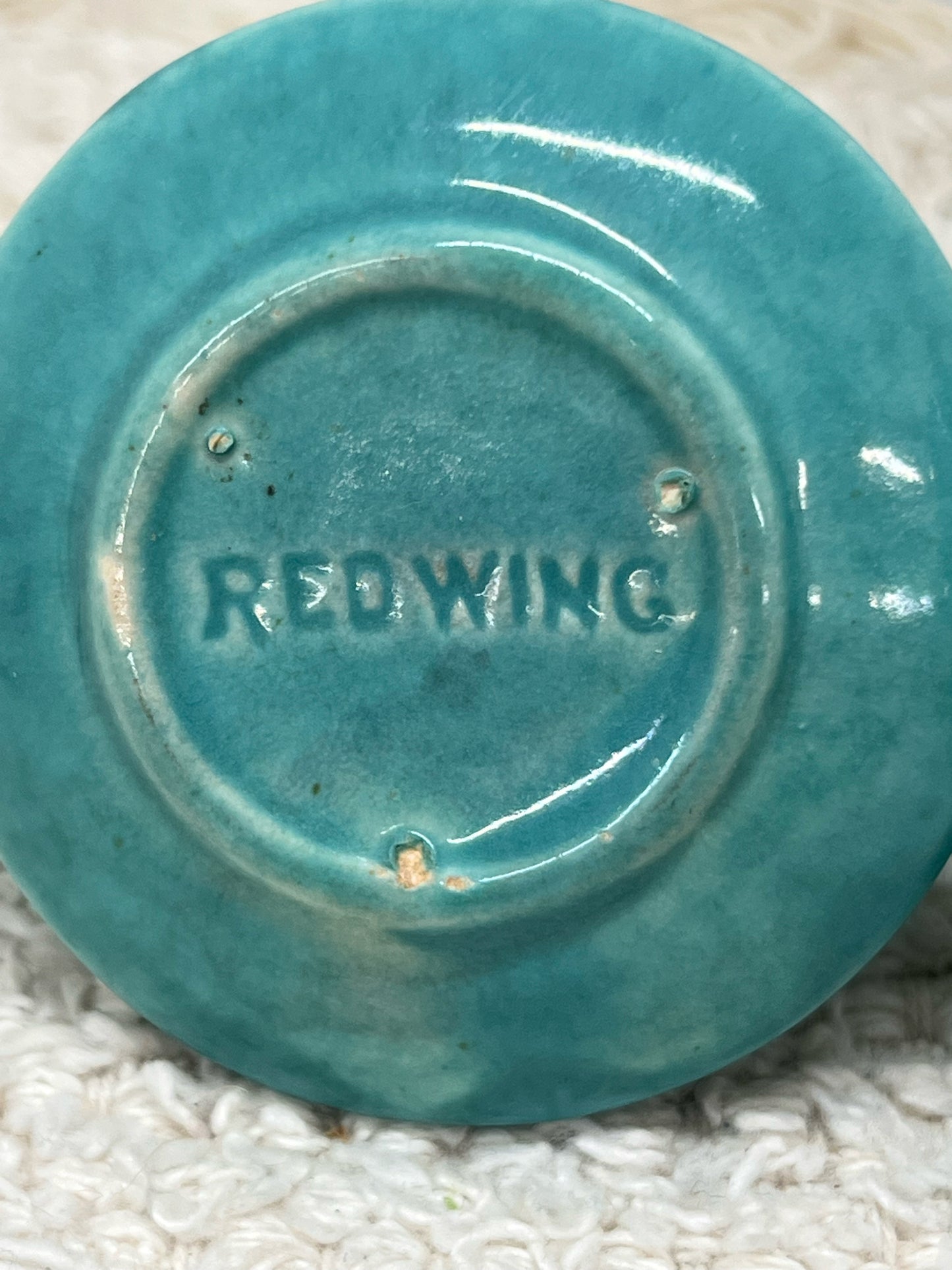 Red Wing Pottery Cream & Sugar Set - Gypsy Trail Turquoise BLue