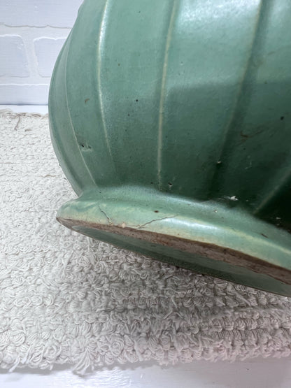 McCoy Green Glazed Jardiniere Circa 1930's 7" Tall