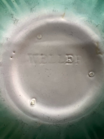 Weller Pottery Green & Yellow Lotus Bowl