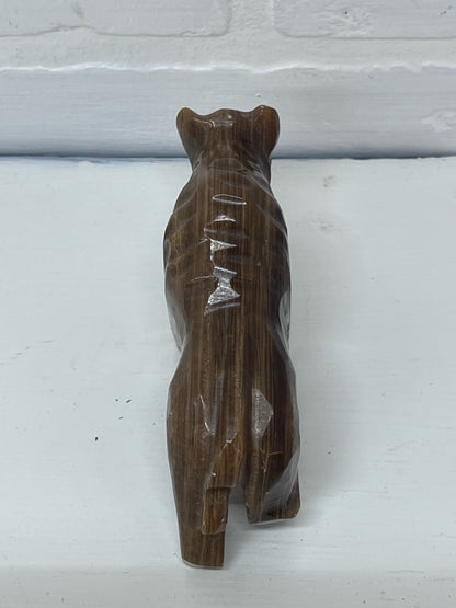 Vintage Hand Carved Stone Bison