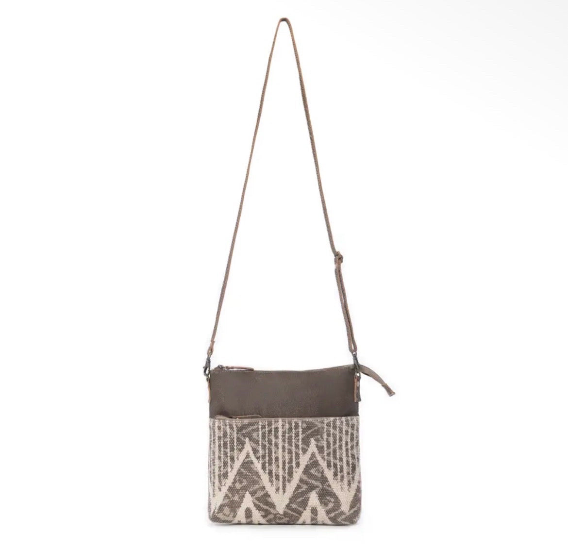 Myra Bag Coffee Canvas Small Crossbody Bag