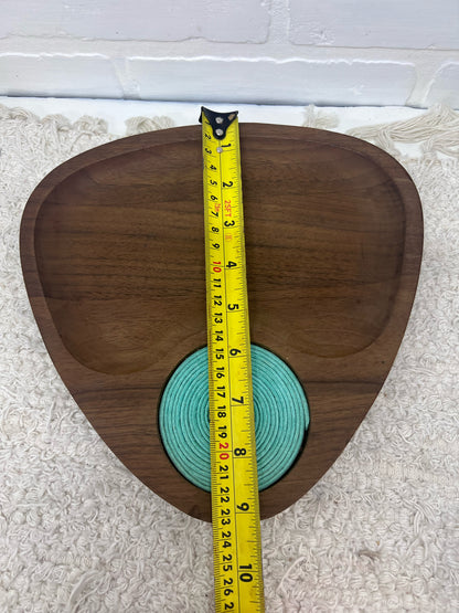 Gladmark MCM Rounded Triangle Walnut Plate