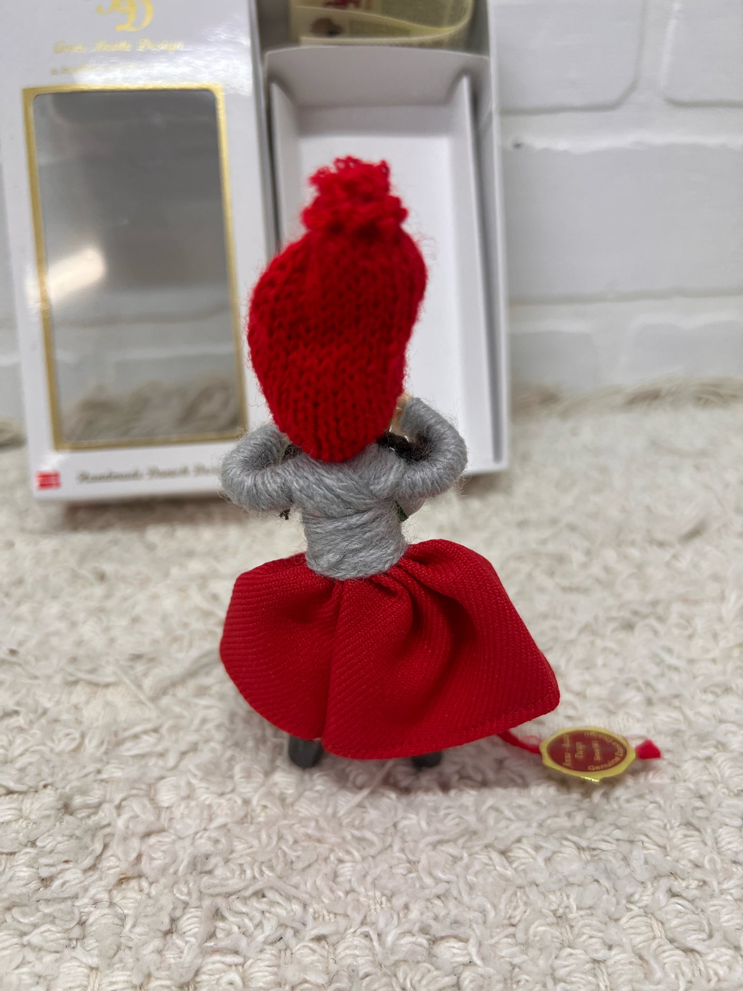 Anne Beate Danish Pixie (Nisse) Girl with Heart – Handmade Scandinavian Decor, New in Box