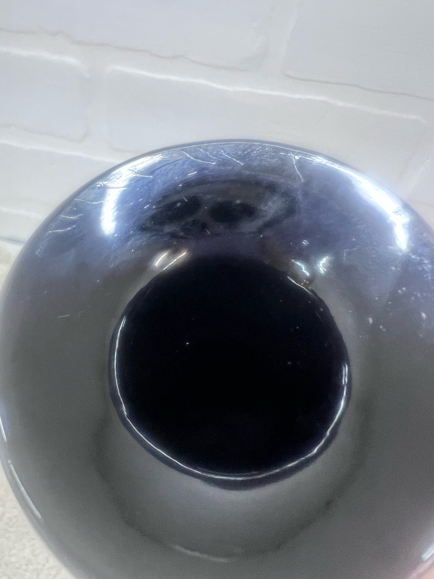 Vintage Black Art Glass Taper Candle Holders 10"