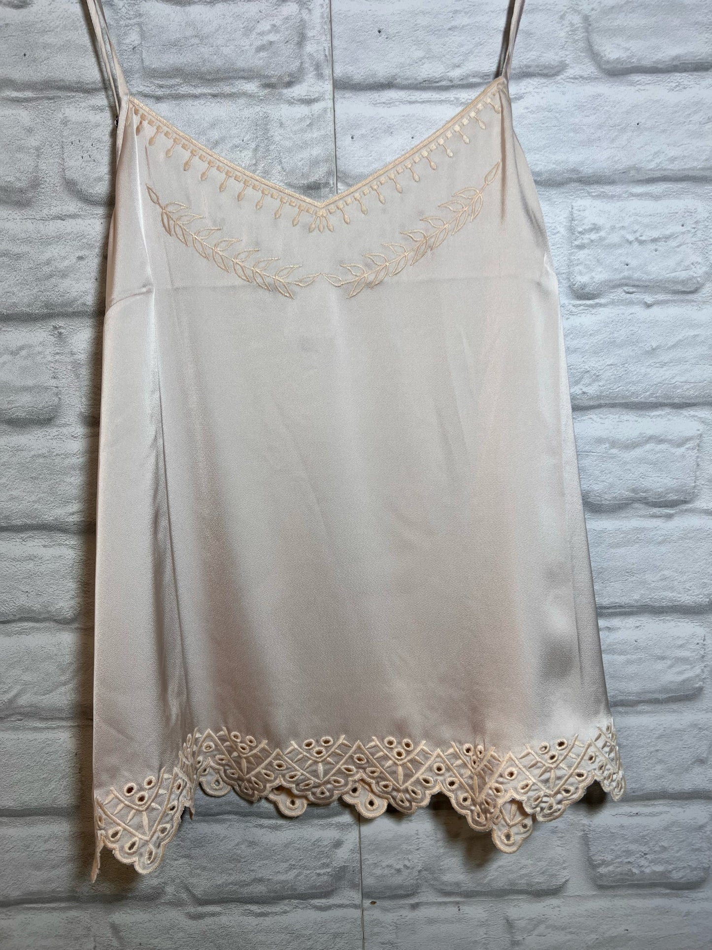 Size M CAbi Silky Embroidered Camisole