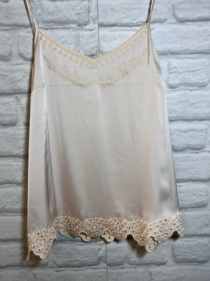 Size M CAbi Silky Embroidered Camisole