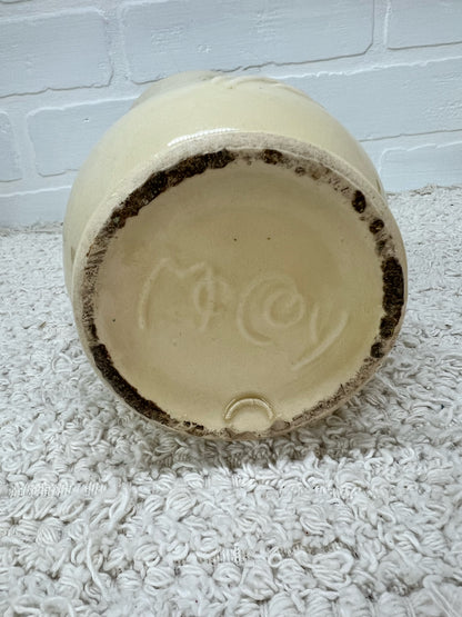 McCoy 8" tall cream colored vase