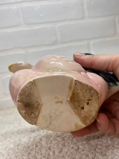 Vintage Pink & Gray Double Swan Planter