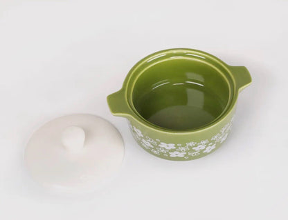 Pyrex or Corningware Inspired Ceramic Trinket Dish