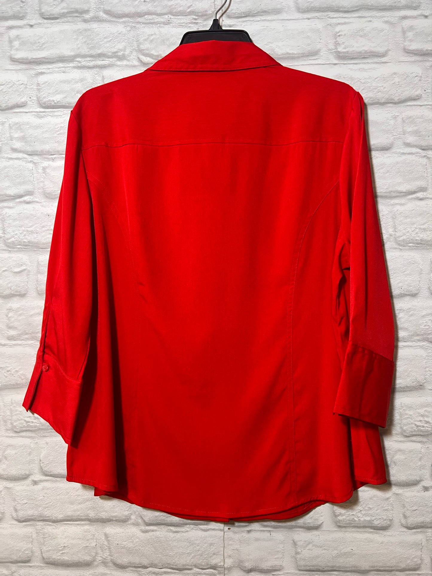 Size Petite XL Cato Red Button Down Shirt NWT