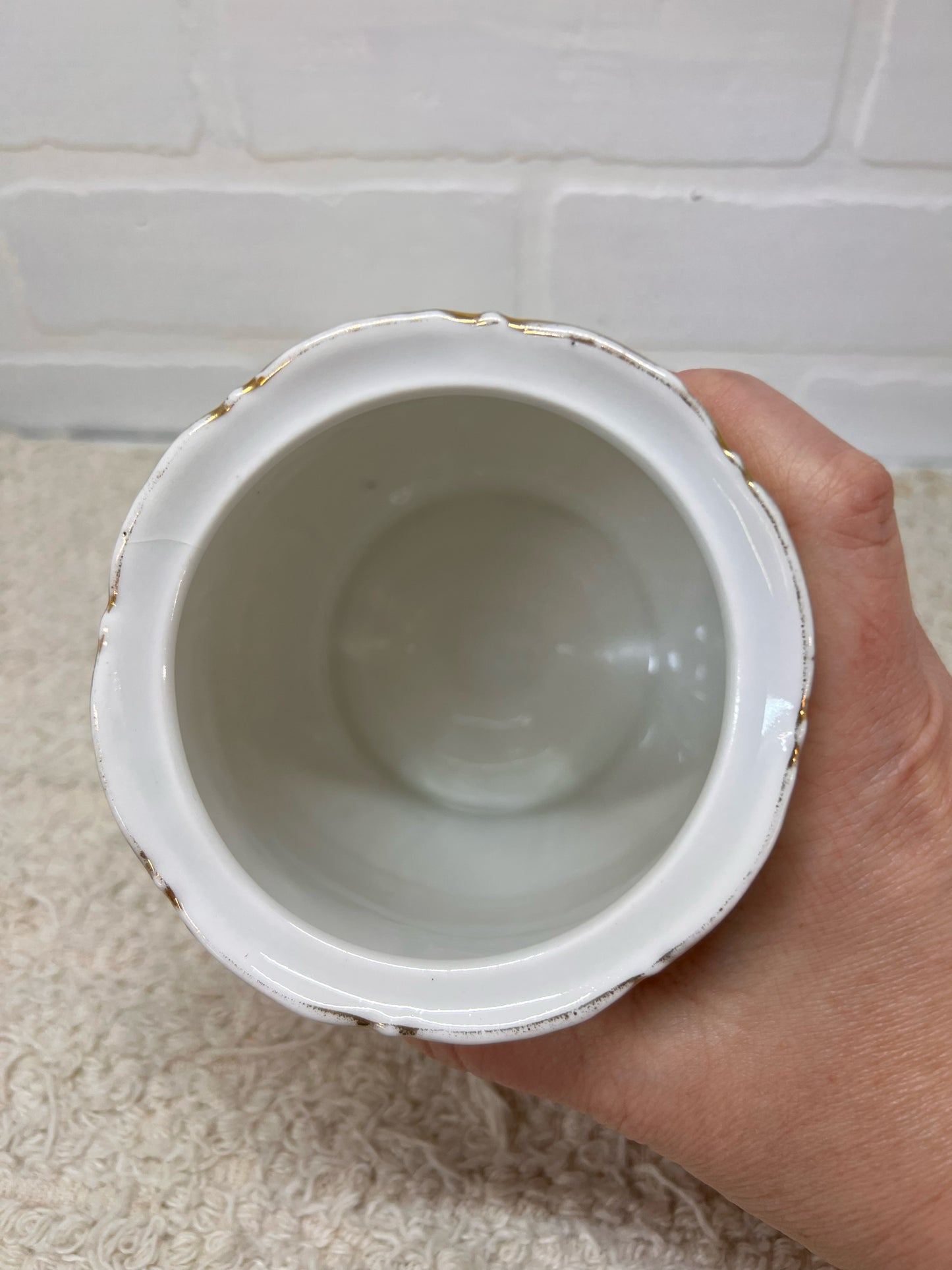 Vintage Hand Painted Lidded Jar/Biscuit Barrel