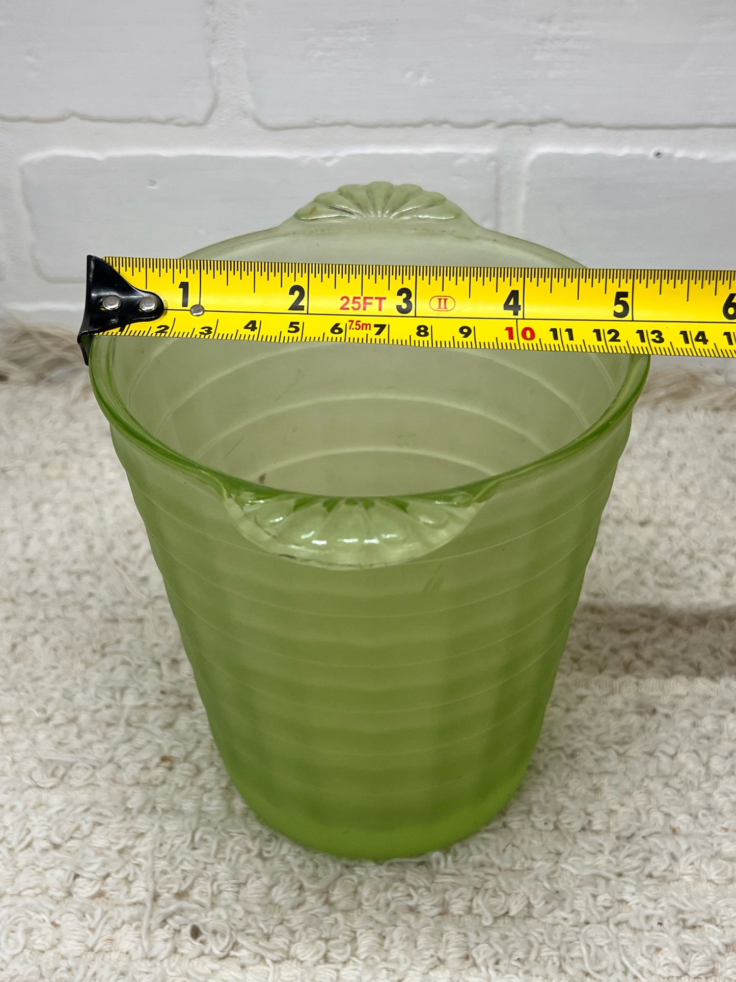1930's Uranium Glass Frigidaire Ice Bucket