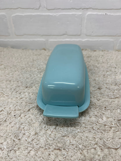 Light Blue vintage melmac butter dish