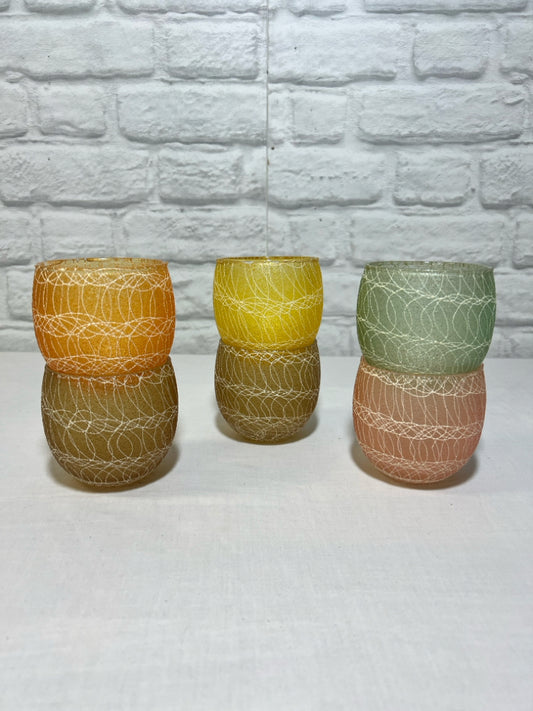 Color Craft MCM roly poly glass set of six