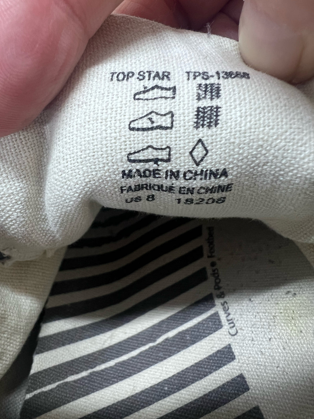 Shoe Size 8 Taos Gray Canvas Top Star Sneakers