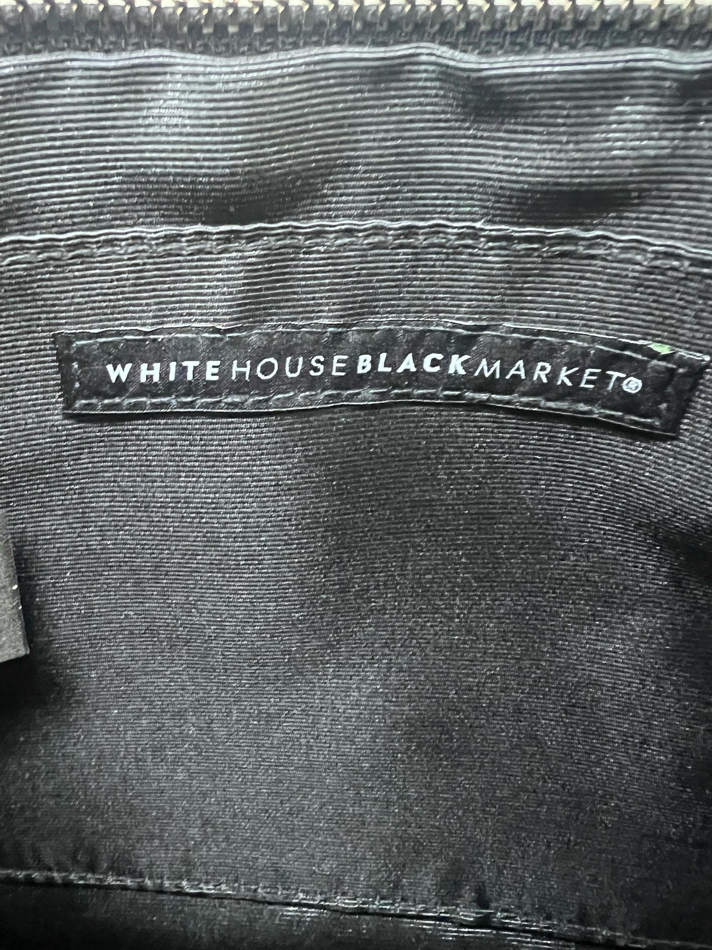 White House Black Market Wristlet Bag Black w/ Sunflowers