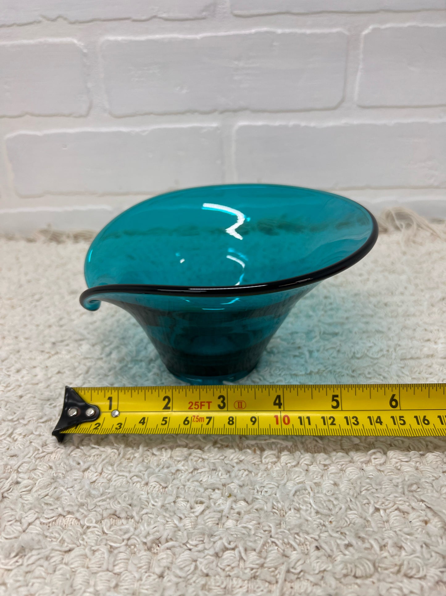 Viking Glass Blunique BonBon Bowl MCM Art Glass