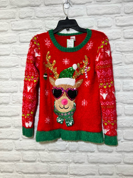 Size Youth XXL Holiday Time reindeer sweater