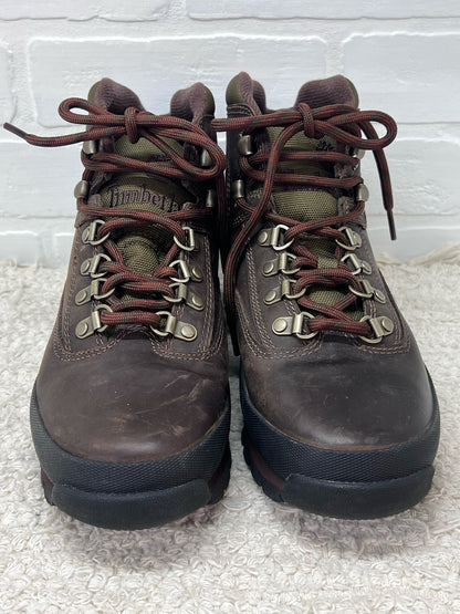 Shoe Size 8 Timberland Euro Hiker Brown Leather Boots