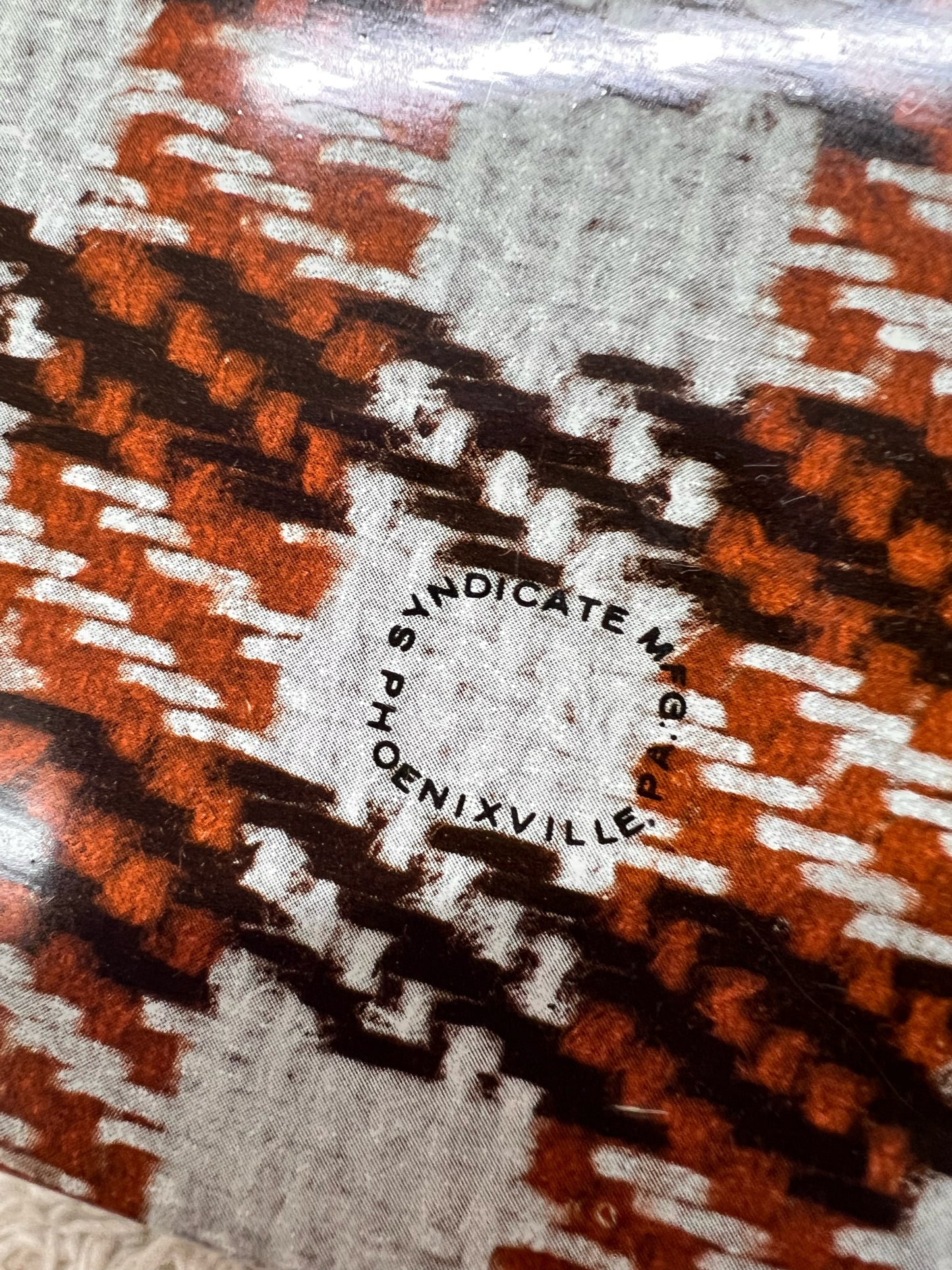 Syndicate Mfg. Co. Recipe Box - Brown Plaid - Circa 1980's