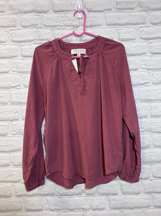 Size M Cloth & Stone Anthropologie Dusty Rose Blouse