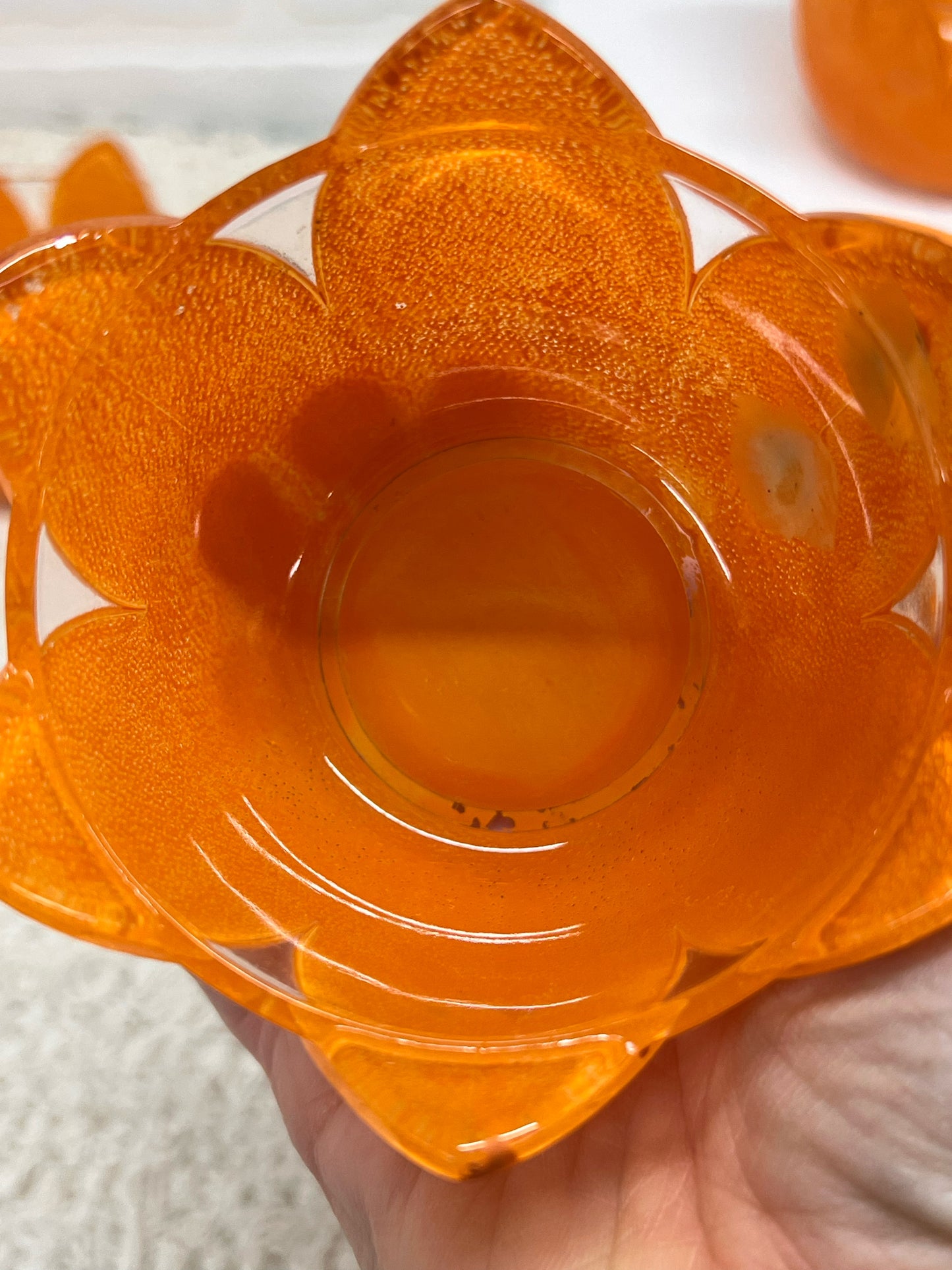 Antique 1906 Westmoreland Orange Peel Punch Cup Set (6)