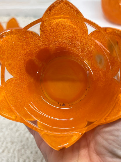 Antique 1906 Westmoreland Orange Peel Punch Cup Set (6)