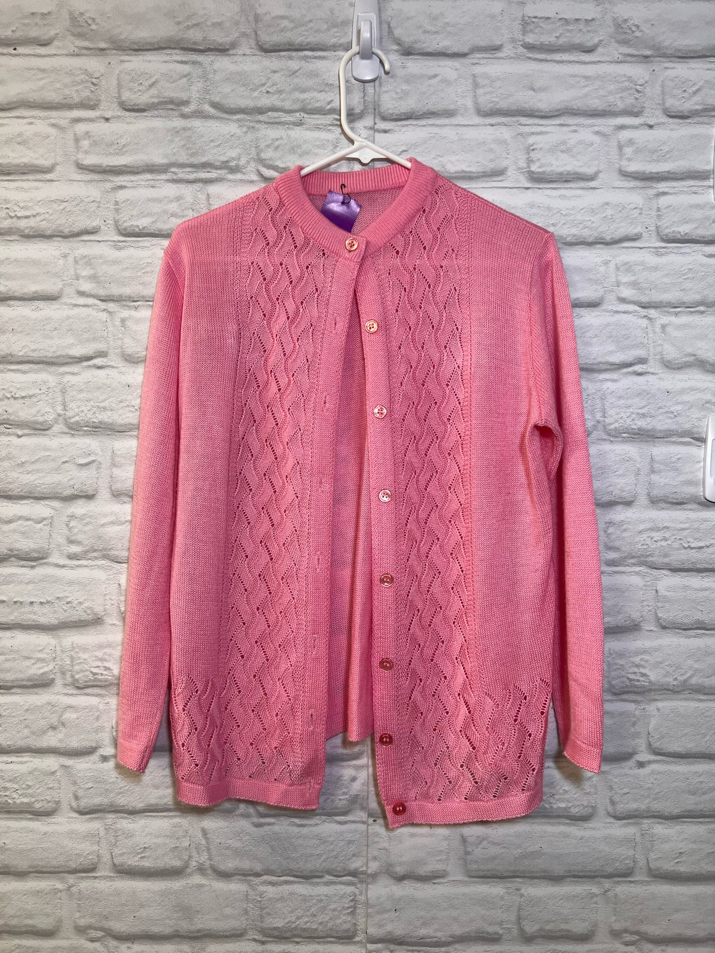 Vintage Pink Knit Cardigan