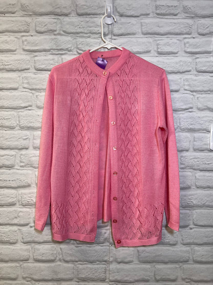 Vintage Pink Knit Cardigan