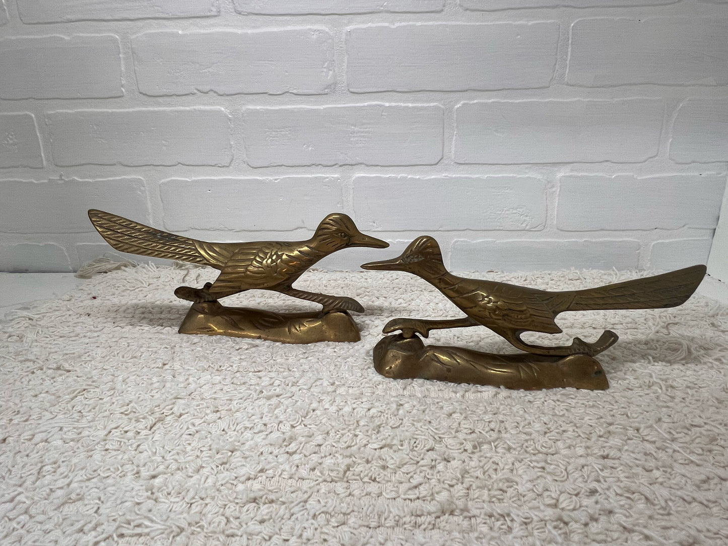 Pair of Vintage Brass Road Runners