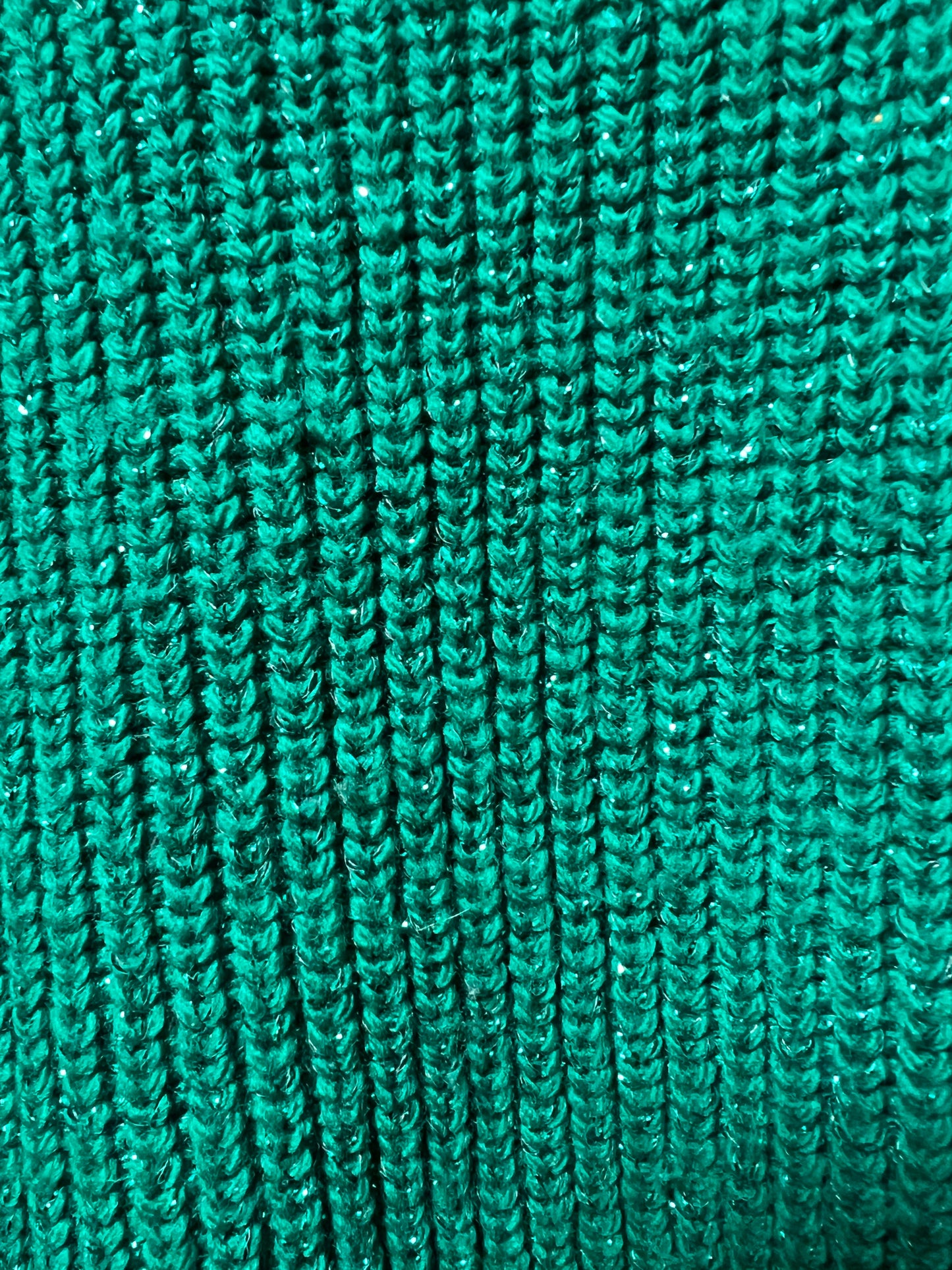 Size One Size Objectivity 1990's Vintage Green Metallic Sweater